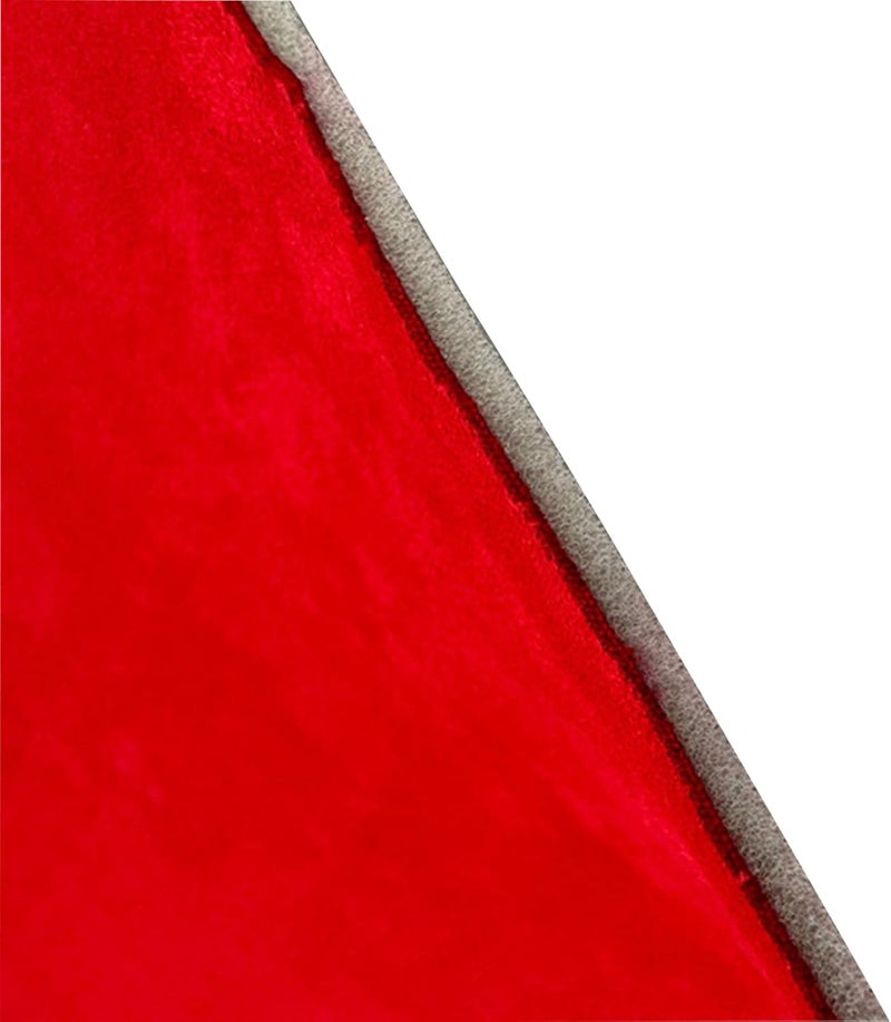 Teemall Red Suede Headliner Fabric with Foam Backing Automotive Roof Upholstery Headliner Fabric Craft Foam Backing for Car Replacement/Repair (60"×54") - Image 5
